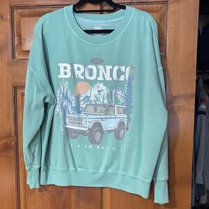 Women’s Ford Bronco Mint Green Sweatshirt size XL